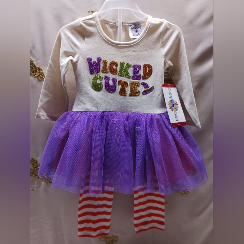 Counting Daisies "Wicked Cute" 2pc Halloween Tutu Set / Size 18mo